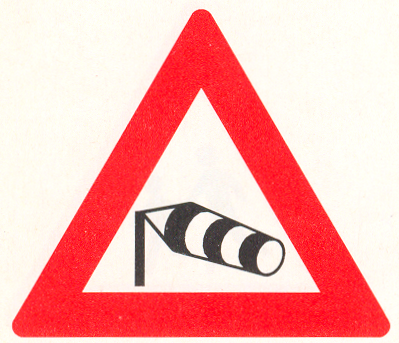 Let op: Zijwind